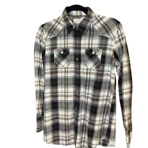 Izod Men's Casual Plaid Shirt - Black, Gray, and Red